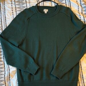 J. Crew Men's Deep Green Crewneck Sweater